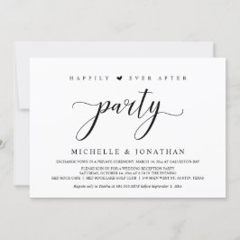 Convites Casamento Intimo, Festa de Recepção Elegante 