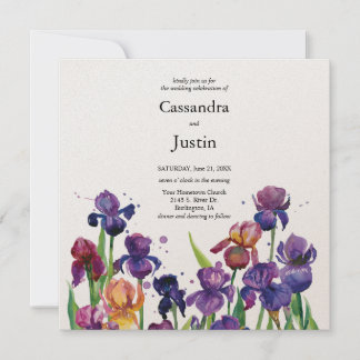 Convites Casamento Íris Aquarela