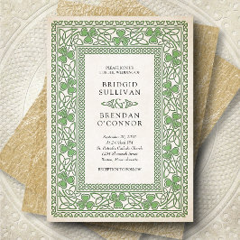 Convites Casamento Irlandês do Dia de São Patrício