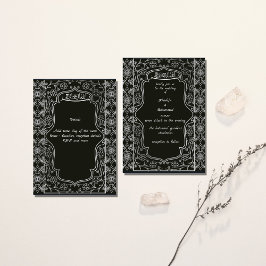 Convites CASAMENTO ISLÂMICO ELEGANTE preto e branco