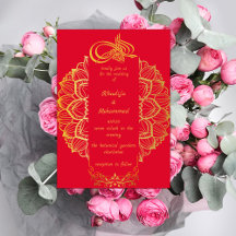 CASAMENTO ISLÂMICO ELEGANTE vermelho