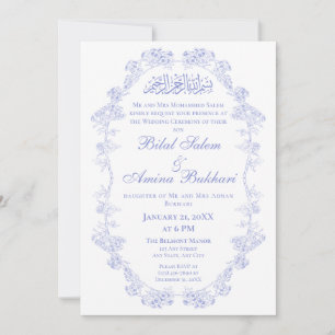 Convites Casamento Islâmico Elegante Vintage