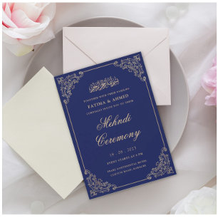 Convites Casamento Islâmico Islâmico Azul