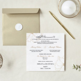 Convites Casamento Islâmico Islâmico do Elegante Moderno Bi