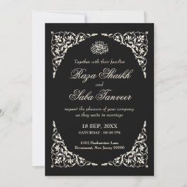Convites Casamento Islâmico Preto Onyx
