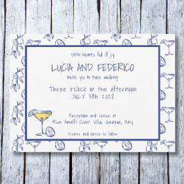 Convites Casamento italiano Dolce Vita Limoncello