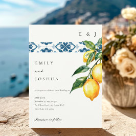 Convites Casamento Italiano Lemon Citrus Positano