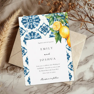 Convites Casamento Italiano Lemon Citrus Positano