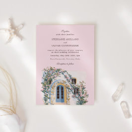 Convites Casamento Italiano Mediterrâneo Aquarela Pastel