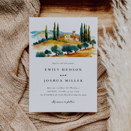 Convites Casamento Italiano na Paisagem da Toscana