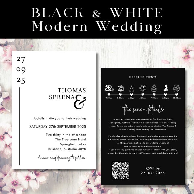 Convites Casamento Itinerário da Linha Temporária do Código (Criador carregado)