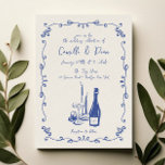 Convites Casamento Jante Ilustrado com Letra Mão Escrita<br><div class="desc">Whimsical Lettered Jante Casamento Ilustrado</div>