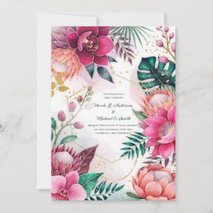 Convites Casamento Jardim Floral Paraíso Poeira de Estrelas