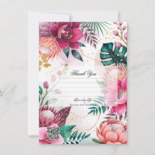 Convites Casamento Jardim Floral Paraíso Tropical de Poeira