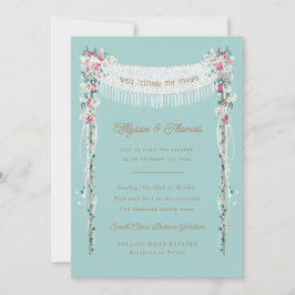 Convites Casamento Judaico Romântico Sob Chuppah