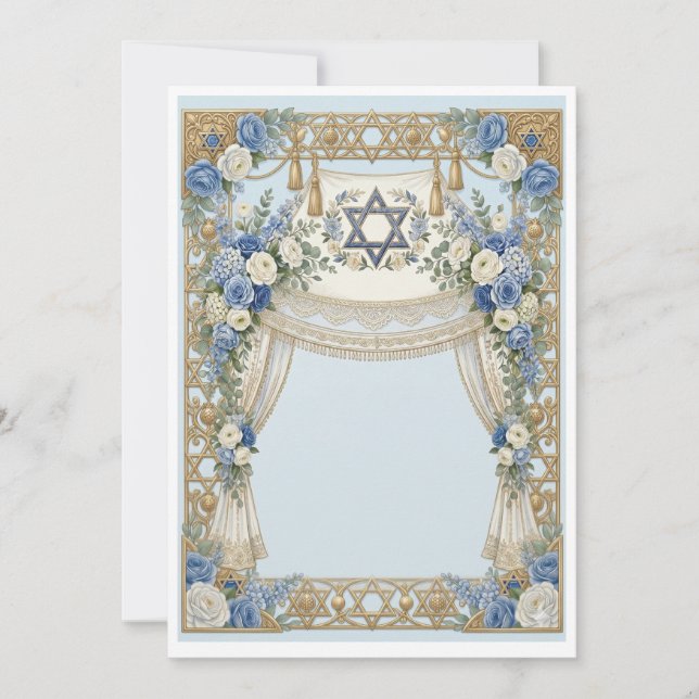 Convites Casamento judaico tradicional personalizável (Frente)