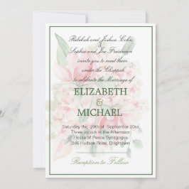 Convites Casamento Judeu Chuppah Elegante Moderno Floral