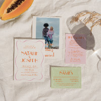 Casamento Justo De Vintage Retro Brilhante Colorid