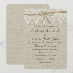 Convites Casamento justo do laço e da serapilheira do paí