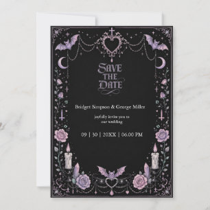 Convites Casamento Kawaii Gótico Pastel Caprichoso