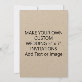 Convites Casamento Kraft de adição personalizada de imagem 