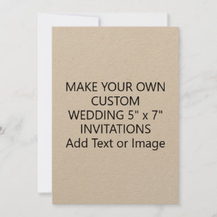 Convites Casamento Kraft de adição personalizada de imagem