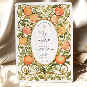 Convites Casamento Laranja Grove & Blossoms