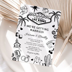 Convites Casamento Las Vegas Fun Doodle