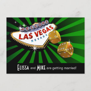 Convites Casamento Las Vegas Starburst verde preto dourado
