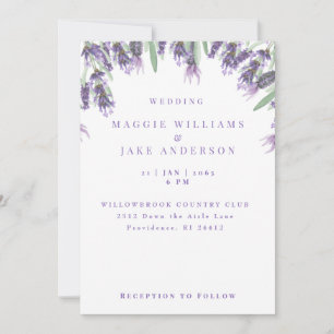Convites Casamento Lavanda Aquarela