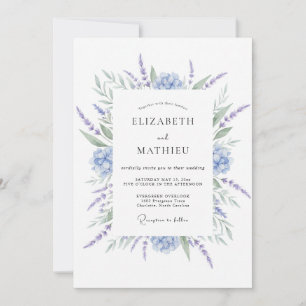 Convites Casamento Lavanda Azul