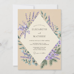 Convites Casamento Lavanda Champanhe Sálvia Eucalipto