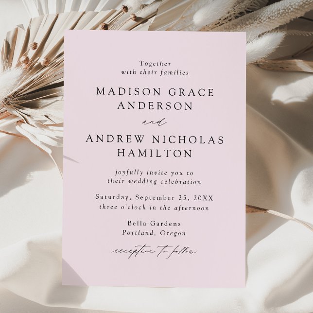 Convites Casamento Lavanda com Letra Elegante Moderna (Criador carregado)