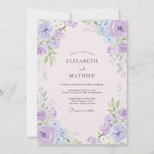 Convites Casamento Lavanda Lilás Hortênsia Eucalipto