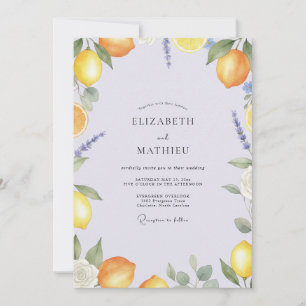 Convites Casamento Lavanda Limão Cítrico Eucalipto