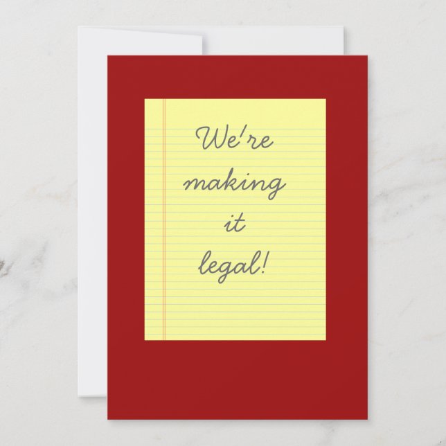 Convites Casamento legalizado (Frente)