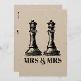 Convites Casamento Lésbico de Dois Queens