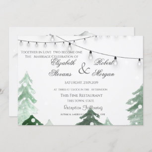 Convites Casamento Leve Da Cadeia Florestal Woodland