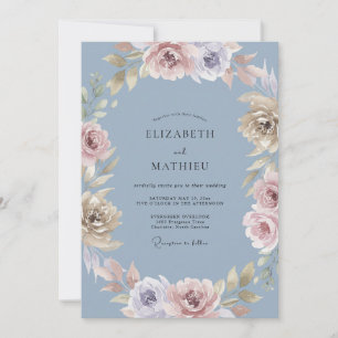 Convites Casamento Lilás Aço Pétala