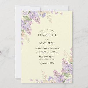 Convites Casamento Lilás Borboleta Wisteria