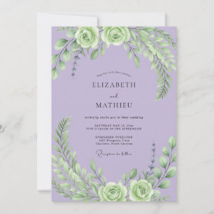 Convites Casamento Lilás Hortelã Ranunculus Eucalipto