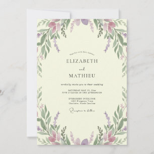 Convites Casamento Lilás Lavanda Eucalipto