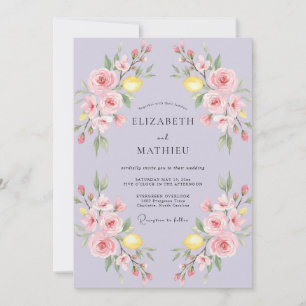 Convites Casamento Lilás Limão Cítrico Eucalipto