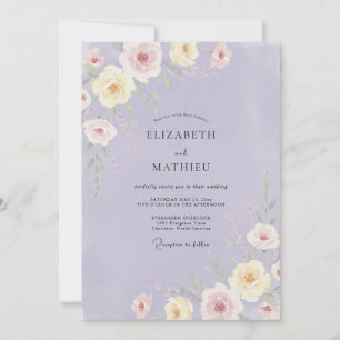 Convites Casamento Lilás Peony
