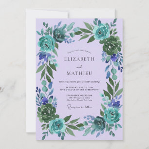 Convites Casamento Lilás Tília Ranunculus Suave Eucalipto