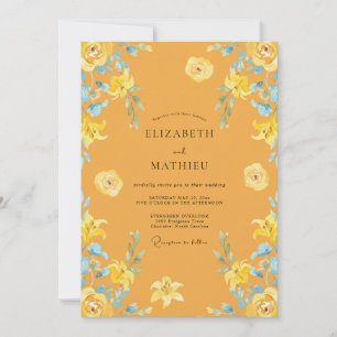 Convites Casamento Lírio Azul Malva