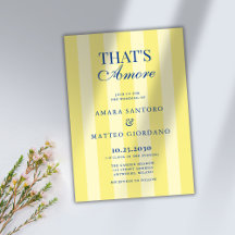Casamento Listrado Azul e Amarelo That's Amore