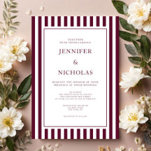 Casamento Listras Burgundy Clássico