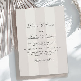 Convites Casamento Listras de Cabana de Areia de Praia Simp
