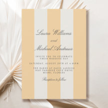 Casamento Listras de Cabana Simples Amarelo e Bran